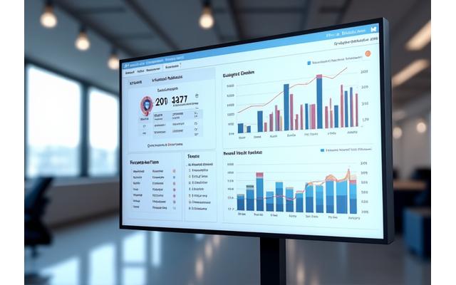 Tableau de bord financier avec graphiques de dépenses et un budget prévisionnel, illustrant le contrôle strict des coûts par Pulsaralythron77.