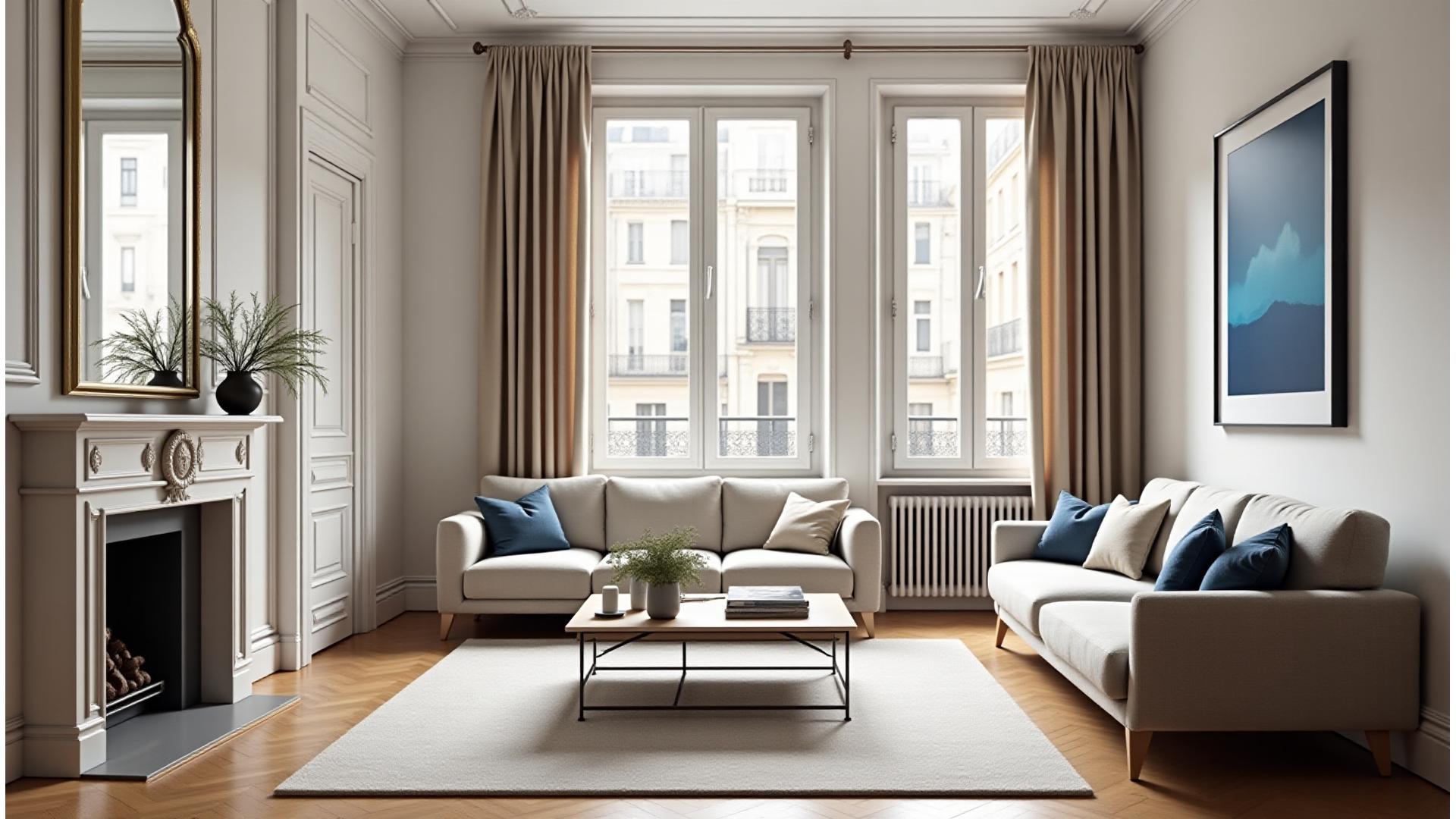 Intérieur lumineux d'un appartement haussmannien rénové avec goût par Pulsaralythron77 à Paris