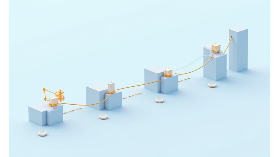Diagramme illustrant une chronologie de projet avec des jalons clairs pour l'obtention de permis de construire, mettant en évidence les étapes clés et les délais optimisés par Pulsaralythron77.